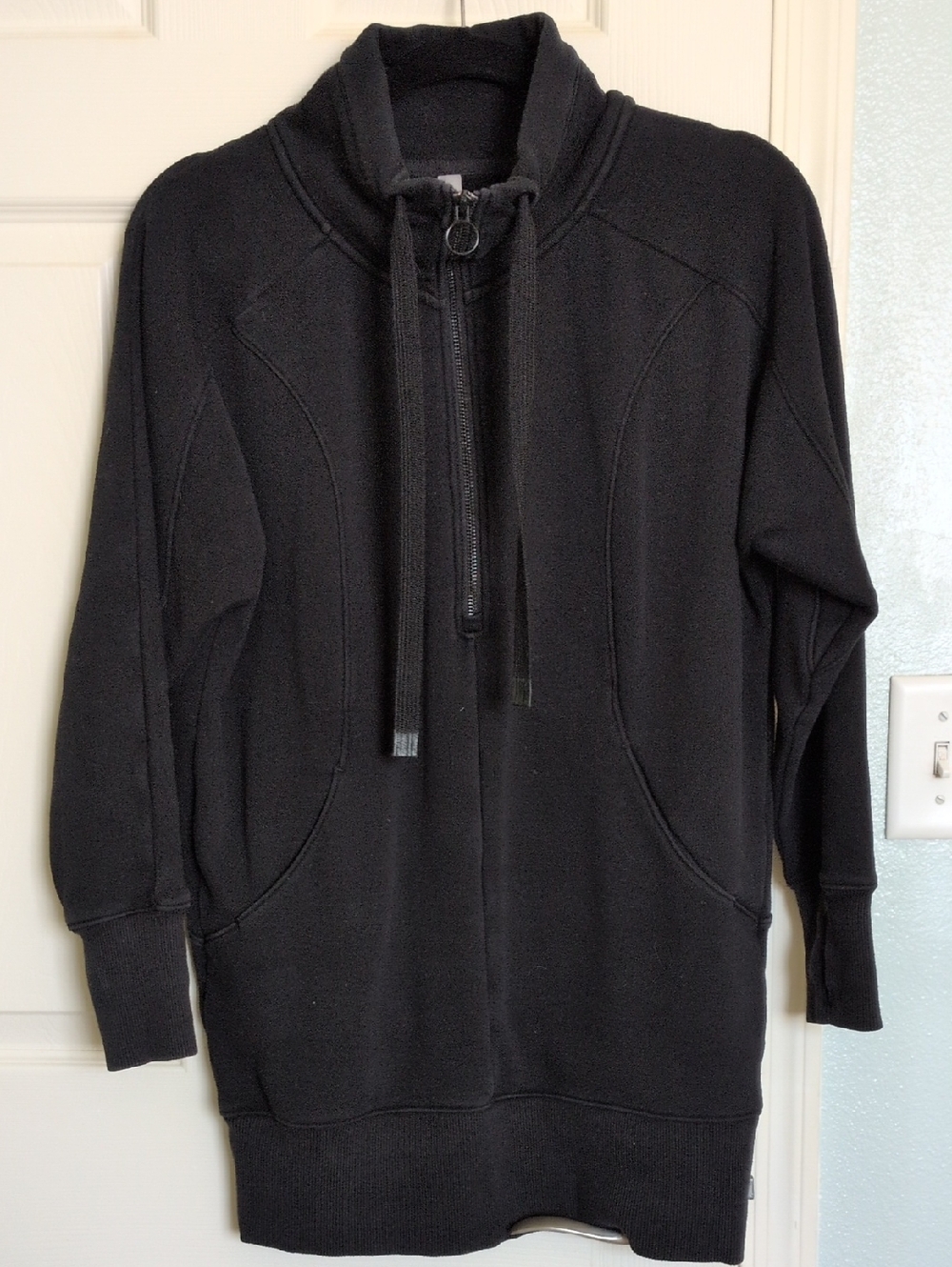 Athleta Black Sweatshirt Dress